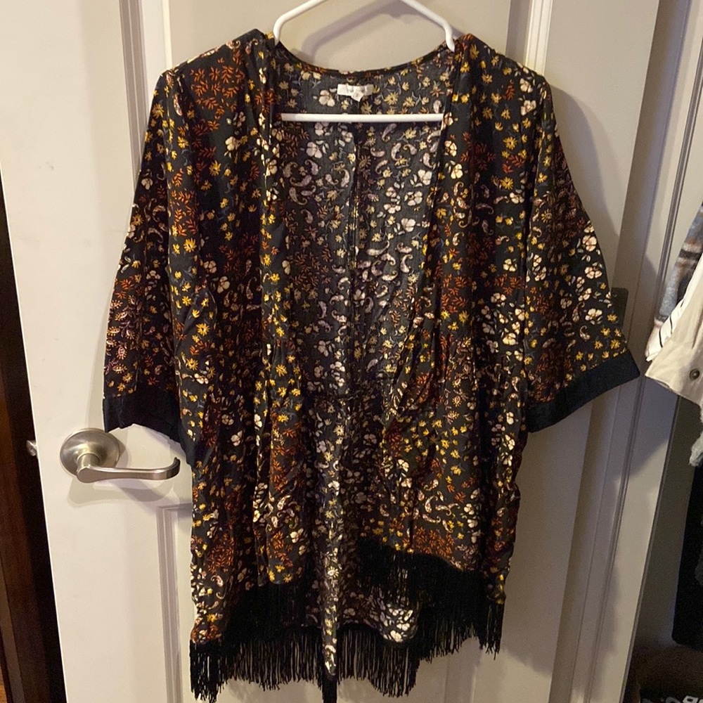 Floral/Paisley print kimono